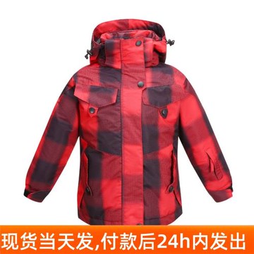 外貿原單兒童滑雪服套裝連體男童女童加厚防水滑雪裝備戶外沖鋒衣