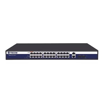 昌運監視器 東訊 tecom te-pn24022-ss 28埠全gigabitpoe交換器附耳掛