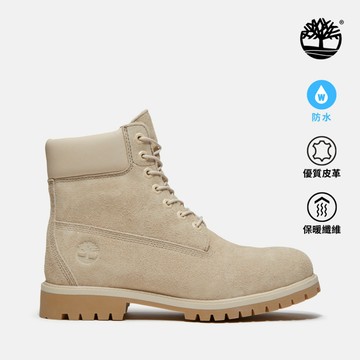Timberland 男款淺米色特別款Timberland Heritage麂皮防水6吋靴|A446JER3