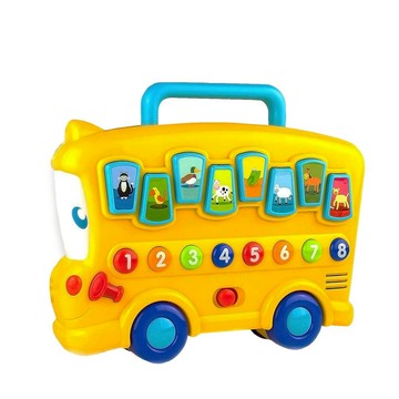Googoogaga歡樂動物 學習巴士(ABS、PP塑膠、紙、金屬/多色/28x23.5x7.7cm)