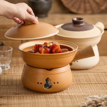 廠家側把砂鍋耐高溫干燒不裂煤氣灶燉鍋干鍋陶瓷煲仔飯煲湯鍋碳爐