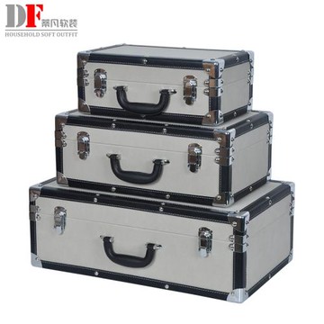 大牌輕奢樣板間收納手提箱皮質衣帽間儲物整理箱櫥窗展示箱擺件