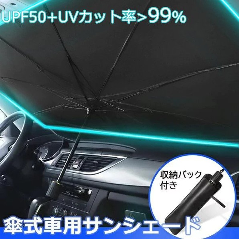 車用サンシェード　折り畳み　コンパクト　傘型　UVカット　Ｓサイズ