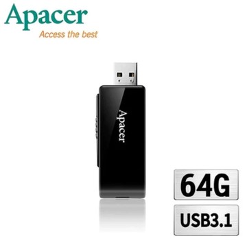 Apacer 宇瞻 AH350 64GB 賽車碟 USB3.1 隨身碟