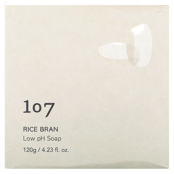 107 Beauty, 米糠，低 pH 塊皂，4.23 液量盎司（120 克）