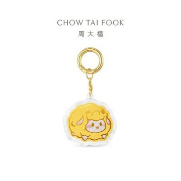 【周大福】網路限定款 十二生肖 福羊羊金幣 黃金金章掛飾