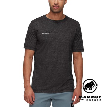【Mammut 長毛象】Massone Light T-Shirt AF 透氣抗異味輕盈短袖T恤 男款 黑色 #1017-06950