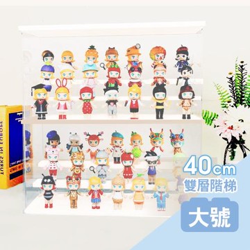 慢慢家居-高透壓克力-DIY可疊加模型收納展示櫃 (大號-白色)