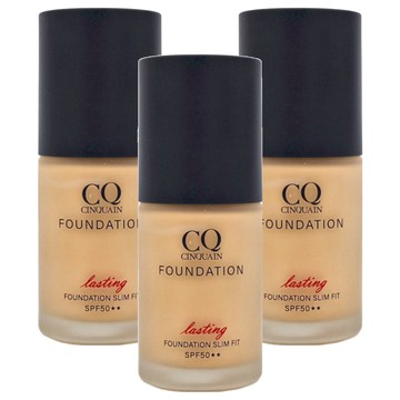 CINQUAIN 思珂 3D光感精華粉底 SPF50★★ lasting 持久 Foundation Slim Fit  明亮色  3瓶
