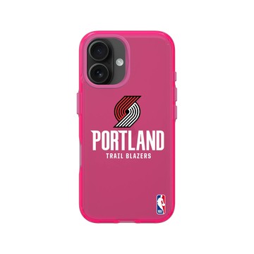 iPhone 16 Clear 粉漾桃 - NBA - Logo-波特蘭拓荒者 Portland Trail Blazers - Light