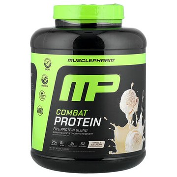 MusclePharm, Combat® 蛋白質粉，香蕉冰激凌，4.1 磅（1.84 千克）