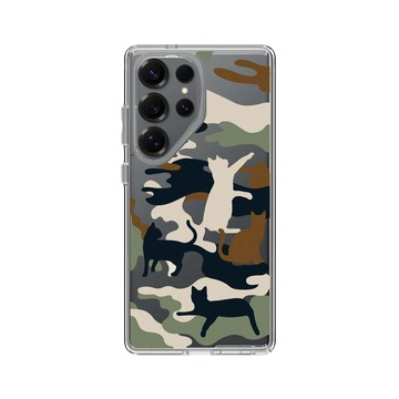 Galaxy S25 Ultra Clear 透明 - Camouflage / 迷彩 - 喵迷彩-黑