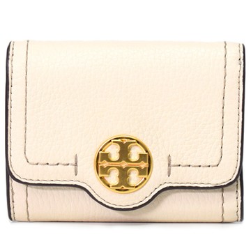 TORY BURCH 雙T-LOGO皮革短夾