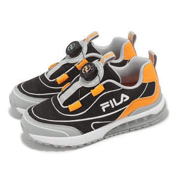 [ACS] Fila 慢跑鞋 J814Z 大童 中童 小朋友 黑 灰 橘 旋鈕 氣墊 運動鞋 斐樂 3J814Z461