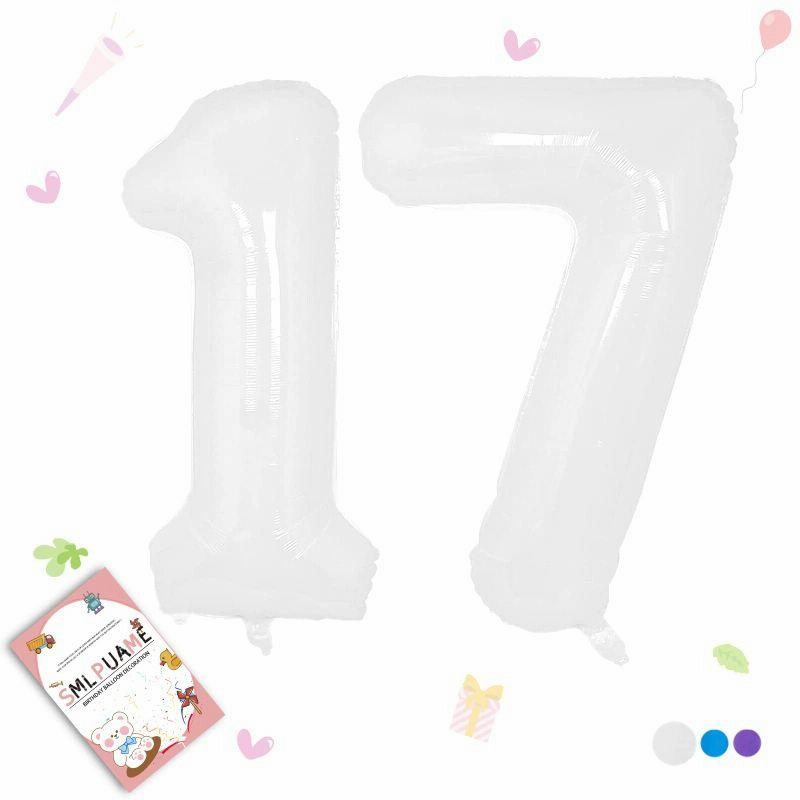数字 バルーン 40インチ 大きい バースデーバルーン数字17約90cm ナンバーバルーン 誕生日 風船 バースデー 飾り アルミ風船 ビッ  LINEショッピング