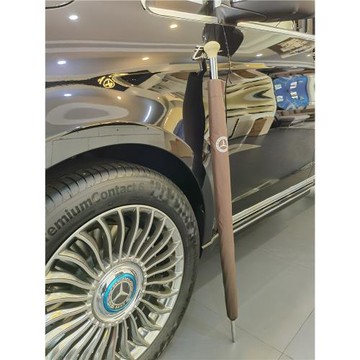 奔馳BENZ 300SL換擋桿擋把球頭造型傘柄 棕色高爾夫長柄傘迎賓傘