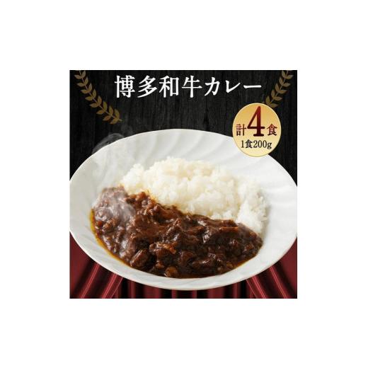 ふるさと納税 福岡県 大任町 博多和牛 黄金カレー4食分（200g×4袋）