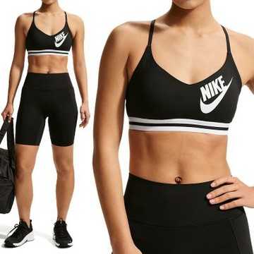 Nike Indy LS Logo Bra 女款 黑色 輕度支撐 瑜珈 訓練 運動 內衣 IM9923-010