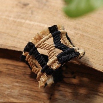 女神的信物 Macramé 編織手環 魔法黑