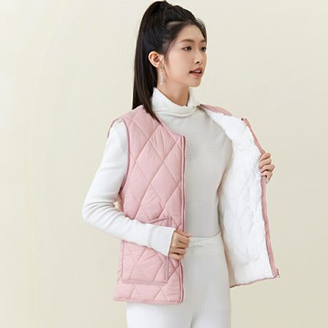 【巴黎精品】現貨+預購 背心外套鋪棉夾克-羊羔毛坎肩加絨加厚女外套5色a1hp5