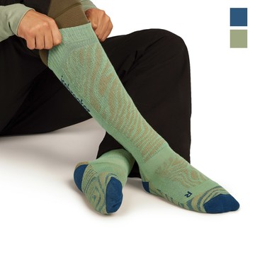 【紐西蘭Icebreaker】男 長筒中毛圈保暖滑雪襪(+)