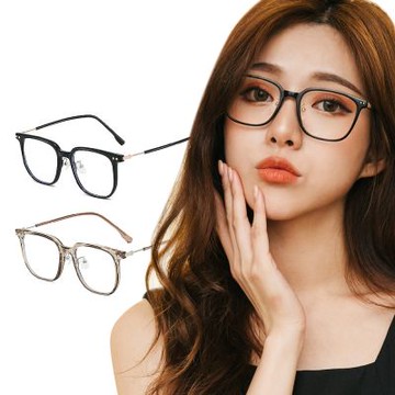 ALEGANT百搭質感TR90輕量方框金屬鏡腳UV400濾藍光眼鏡