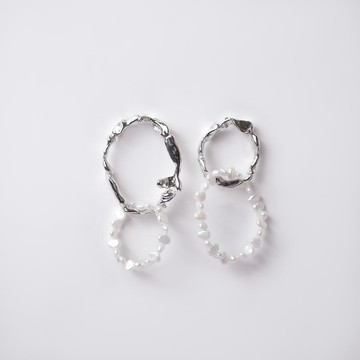 湖水貝耳環 Lake shell earrings