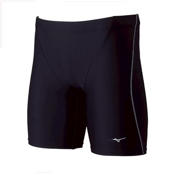 MIZUNO BASIC 男款五分泳褲 黑 游泳 平口泳褲 N2MBDA1190 【樂買網】