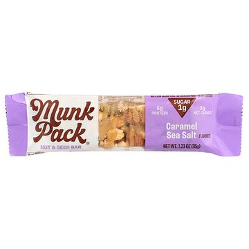 Munk Pack, 堅果籽仁棒，焦糖海鹽味，1.23 盎司（35 克）