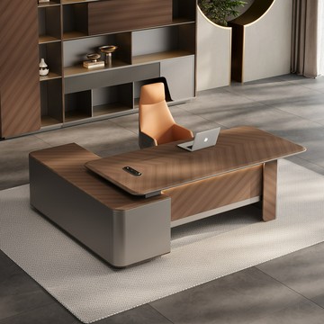 老板桌總裁董事長辦公桌高級感大班臺經理辦公室桌辦公桌椅組合