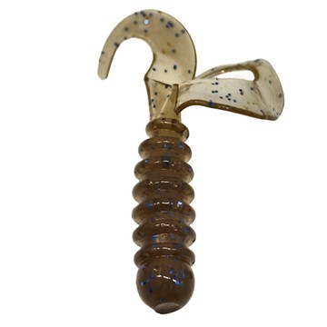 OWNER C'ultiva RB-4 捲尾蛆 Ring Twin Tail 釣魚 根魚 軟蟲 每包8入 日本產  棕色  1包