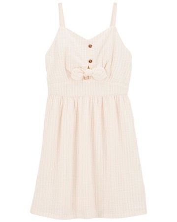 Kid Striped Button-Front Sundress