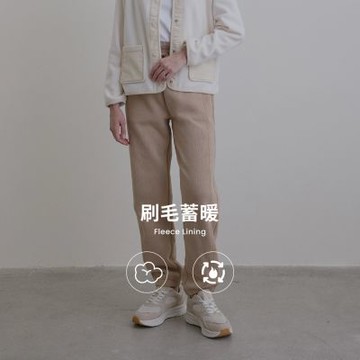 GIORDANO 女裝簡約素色內刷毛束口褲【多色任選】