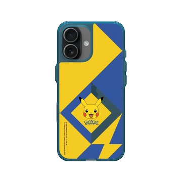 iPhone 17 Clear (相機按鈕) 夜幕藍 - 寶可夢 Pokemon - 幾何閃電-皮卡丘
