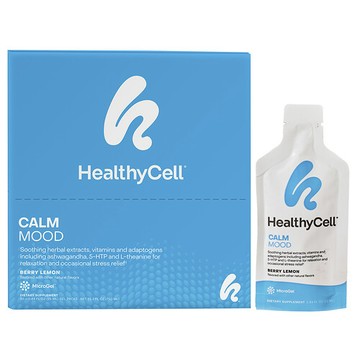 HealthyCell, 舒緩情緒，漿果檸檬味，30 個凝膠包，每個 0.84 液量盎司（25 毫升）