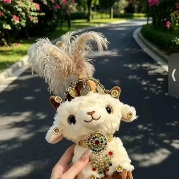 臺灣出貨+免運網紅大巴扎新疆小羊公仔新疆民族風富貴小羊創意禮品毛絨紀念禮物
