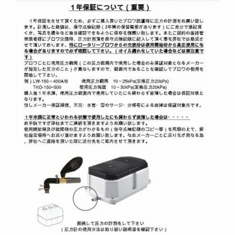 浄化槽 ブロワ EcoMac200 200L min フジクリーン MAC200N 通販 LINE