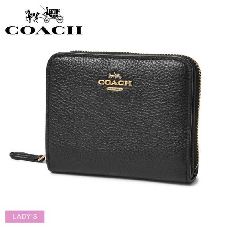 Coach コーチ 財布 レディース ビルフォールドウォレット ブラック 黒 ファッション小物 革 レザー シンプル 通販 Lineポイント最大get Lineショッピング