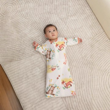 春夏季空調房長袖睡袋寶寶睡袍連體衣兒童睡袋全棉a類透氣家居服鑫弘-萌寶童裝可開發票