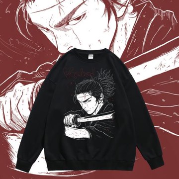 日系卡通動漫宮本武藏浪人二次元周邊衛衣春秋圓領套頭寬松男女