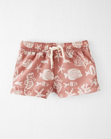 Baby Seashell Print Recycled Swim Trunks