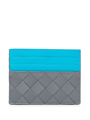 Bottega Veneta - Intrecciato leather cardholder - men - Calf Leather - One Size - Grey