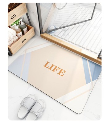 歐風軟式硅藻土吸水地墊 瞬吸速乾 防滑防摔 柔軟舒適 4060cm