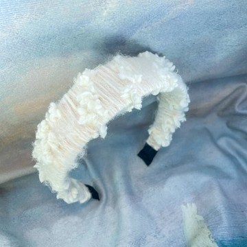 手工塑形減壓髮箍-白雪