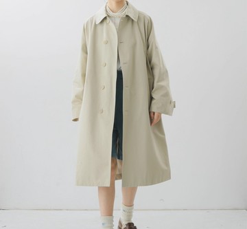 【廓形】法式復古/挺括棉質風衣外套