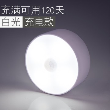 感應燈/小夜燈 智能人體感應小夜燈led過道家用充電式自動聲控光控樓道走廊壁燈【HZ62960】