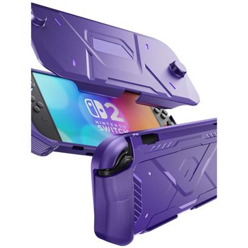 適用于SWITCH2游戲機保護殼NS2游戲機 機甲風保護套TPU軟底PC面蓋