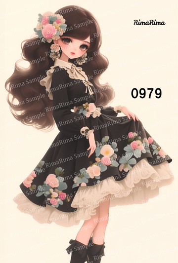 0979 原創貼紙 原創人物貼紙 貼紙 標籤 りまりま RimaRima