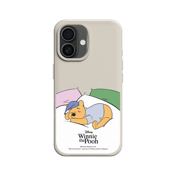iPhone 16 SolidX 貝殼灰 - 迪士尼-小熊維尼 Disney Winnie The Pooh - 枕頭上的維尼