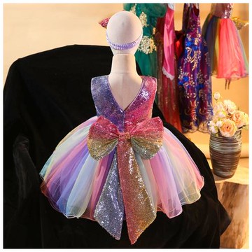 六一兒童舞蹈亮片紗裙女童可愛裙子幼兒園粉色公主裙演出服裝